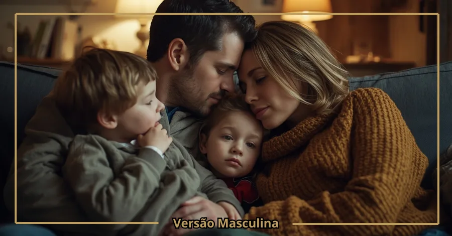 Casal com filhos a tentar recuperar a intimidade e ligação na relação