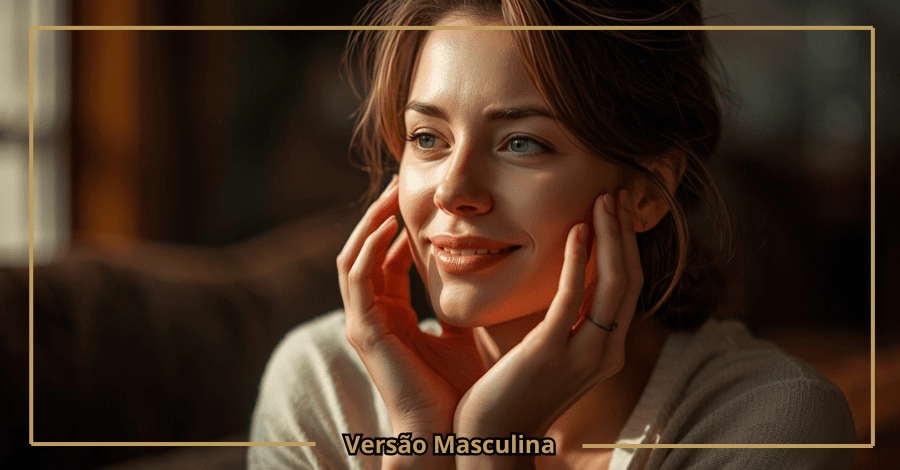 Mulher com postura suave demonstrando como encantar homens com feminilidade e criar ligação emocional