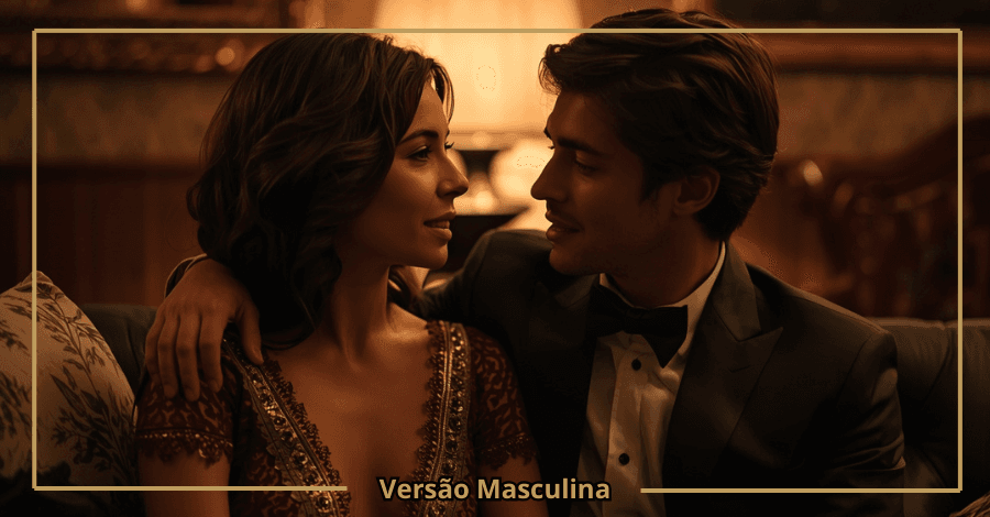 Casal a conversar intimamente sobre fantasias e desejo numa relação