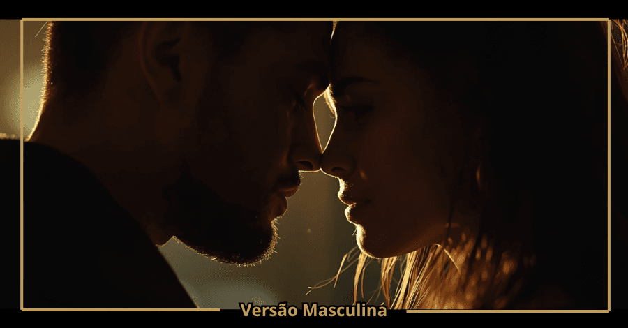 Casal em silêncio com conexão emocional subtil representando linguagens do amor masculino